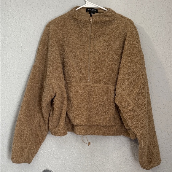 Bailey/44 Tan Sherpa Pullover Jacket - size L - Picture 1 of 4